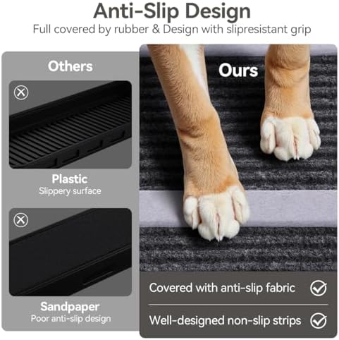 Dog Ramp for Couch, 39.4" Extra Wide Wooden Pet Ramp, 4 Adjustable Heights - Image 5