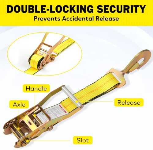 4 Pack Car Tie Down Straps for Trailers, 000LBS Break Strength Wheel Tire Tie - Image 4