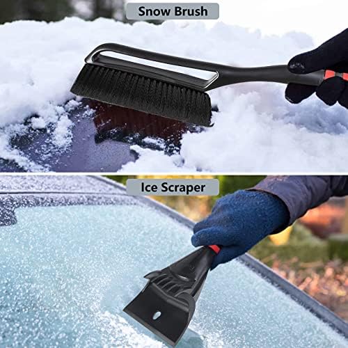 FOVAL 27" Snow Brush with Wider Ice Scraper, Snow Removal Car Brush with - Image 3