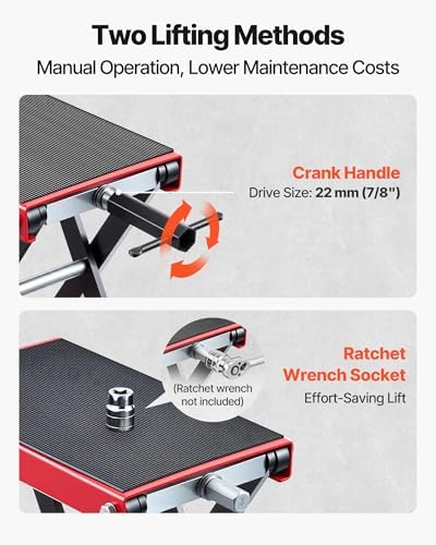 VEVOR Motorcycle Lift, 1100 lbs Motorcycle Scissor Lift Jack - Image 4
