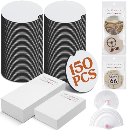 350 Pcs Sublimation Car Coaster Blank Set Packaging by Tioncy