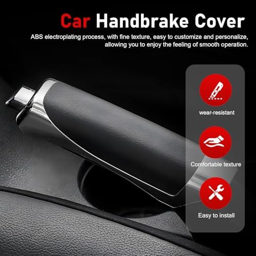 Car Handbrake Cover, ABS Anti-scratch Electroplating Decor Protective Cover - Image 3