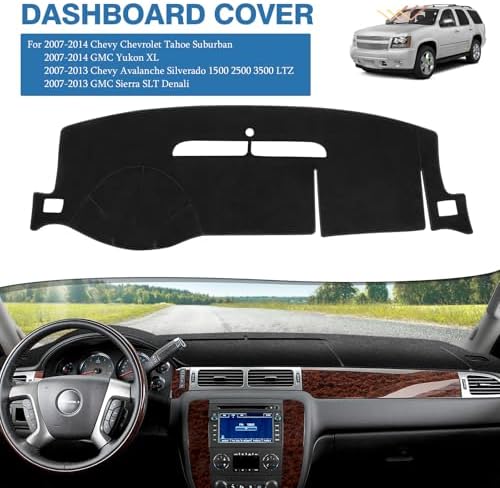FIILINES Dash Cover for 2007-2014 Tahoe Suburban/GMC Yukon XL, 2007-2013 - Image 2