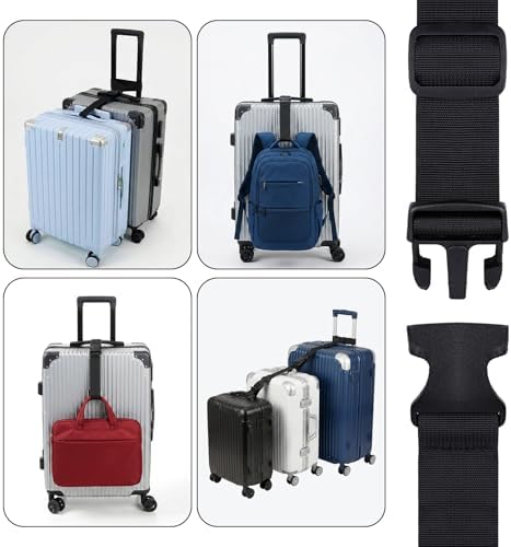 2 Pack Luggage Straps for Suitcases Adjustable Belt Luggage Connector Straps to - Image 4