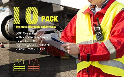 DUSKCOVE 10 Pack High Visibility Safety Vest - Image 6