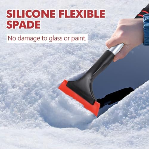 Hovom Ice Scraper for Car Windshield Window, Scratch Free Silicone Ice Snow - Image 3