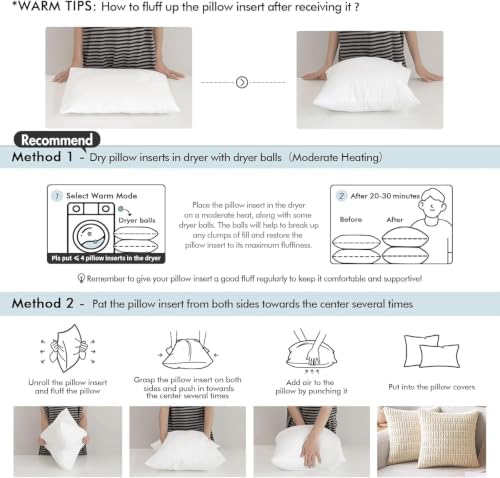 MIULEE 14x14 Inch Throw Pillow Insert - Image 6
