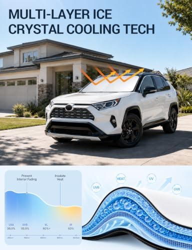 Proadsy Custom Fit 2019-2026 Audi Q8 Windshield Sun Shade, Blocks Heat - Image 4