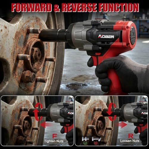 AOBEN 1500N.m Cordless Impact Wrench, 1/2" Heavy Duty Impact Gun, 3-Speed - Image 3