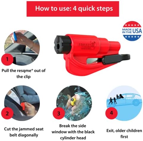 RESQME The Original Compact Emergency Keychain Car Escape Tool, Seatbelt Cutter - Image 4
