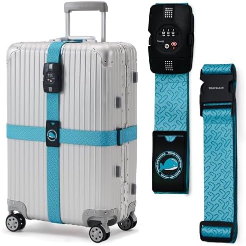 Travelkin Luggage Straps TSA Approved, Suitcase Straps by MoreThanTravel