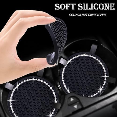 4PCS Bling Cup Holder Coaster, 2.75 Inch Auto Car Cup Holder Insert Coasters - Image 4