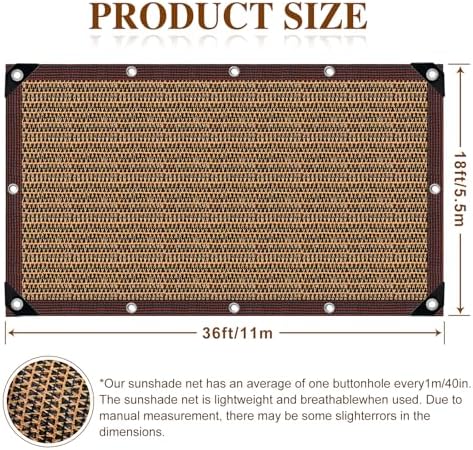 80% Sunblock Shade Cloth Net Resistant -18x36Ft Garden Shade Mesh - Image 2