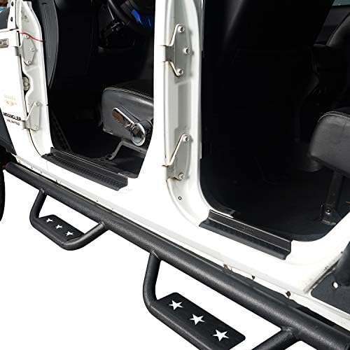 Hooke Road Wrangler JK Door Sill Entry Guard Black Thresholds Kit Compatible - Image 3