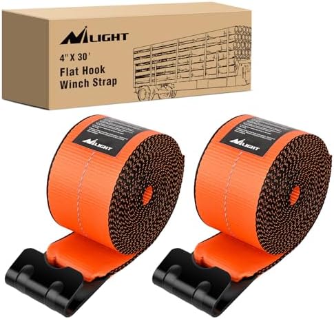 Nilight Truck Straps 4" x 30' Heavy Duty Tie Down by Nilight