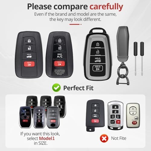 For Toyota Key Fob Cover Accessories- Matte TPU Key Fob Cover - Image 2