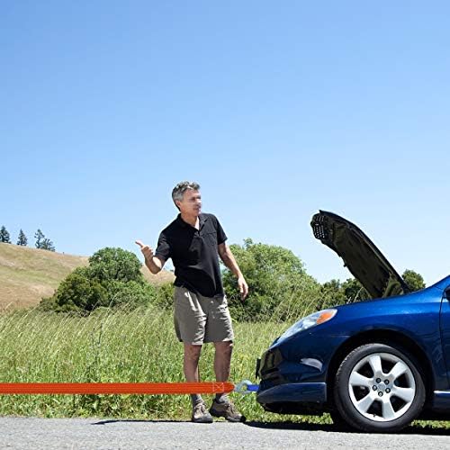 Tow Strap with Hooks 2in X20Ft Recovery Strap 10, 000LB Break Strengthened - Image 5