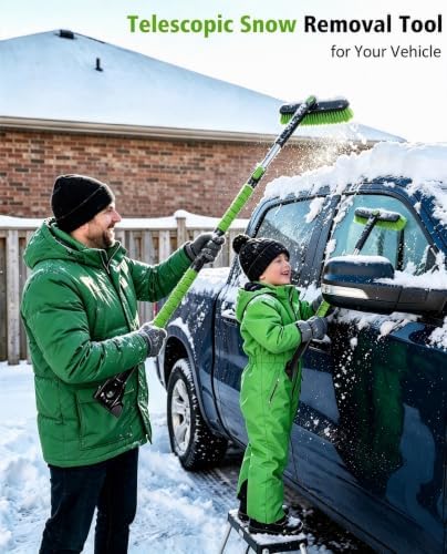 YeewayVeh 57in Snow Brush & Ice Scraper 360° Rotating, Long Handle - Image 7