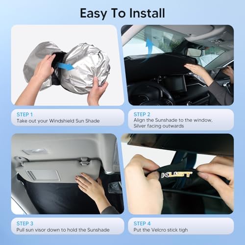 KUST Windshield Sun Shade for 2013-2023 Chevrolet/Chevy Trax LS/LT/LTZA - Image 6