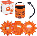 3 Pack LED Road Flares, Type-C Rechargeable Magnetic Safety Kit by DK-WINER