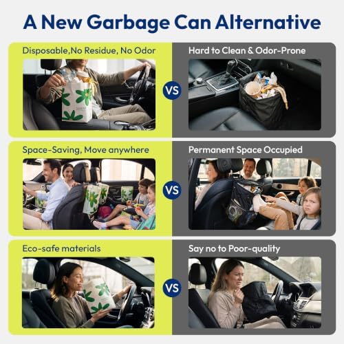 Disposable Car Garbage Bin Bags 60 PCS, Leak-proof Cleaning and Vomit Bags - Image 2