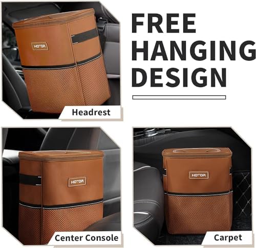 HOTOR Car Trash Can, Leakproof Car Organizer - Image 2