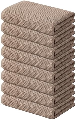 Kitinjoy 100% Cotton Waffle 8-Pack Kitchen Towels by Kitinjoy