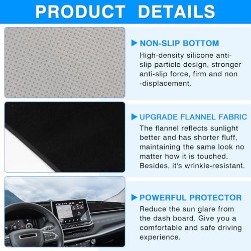 Autorder Dashboard Cover Mat for Jeep Compass 2022-2024 2025 Accessories Dash - Image 6