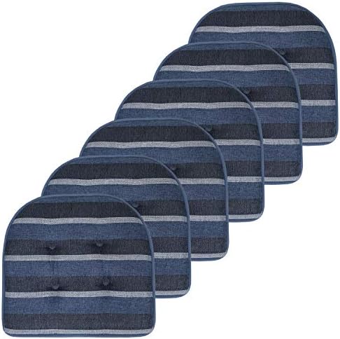 Sweet Home Collection Chair Cushion Memory Foam Pads Tufted Slip Non Skid by SweetHomeCollection