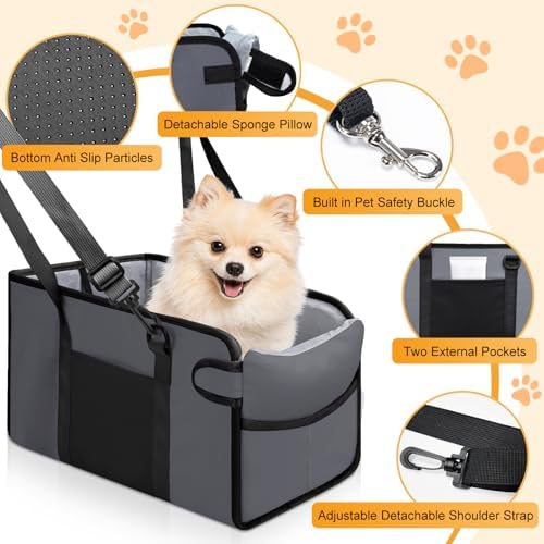 Portable Dog Car Seat for Small Dogs, Puppy Car Seat - Image 3