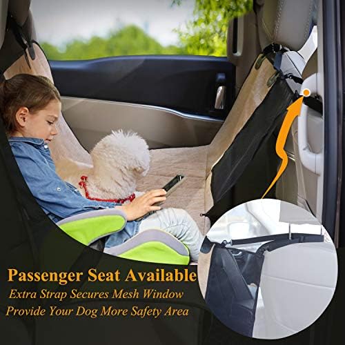 VIVAGLORY Dog Seat Cover Dog Hammock, Heather Khaki - Image 4