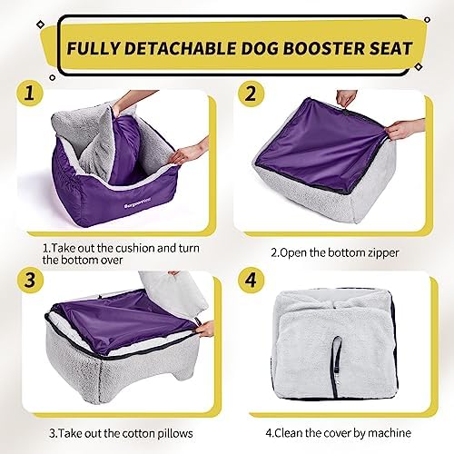 BurgeonNest Dog Car Seat for Small Dogs & Cats Under 25 lbs - Image 4
