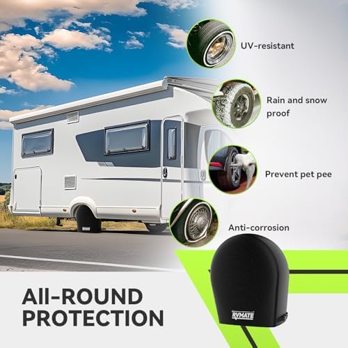 RVMATE RV Tire Covers, Fits 40"-42" Diameter Tires, 4 Pack Wheel Cover - Image 2