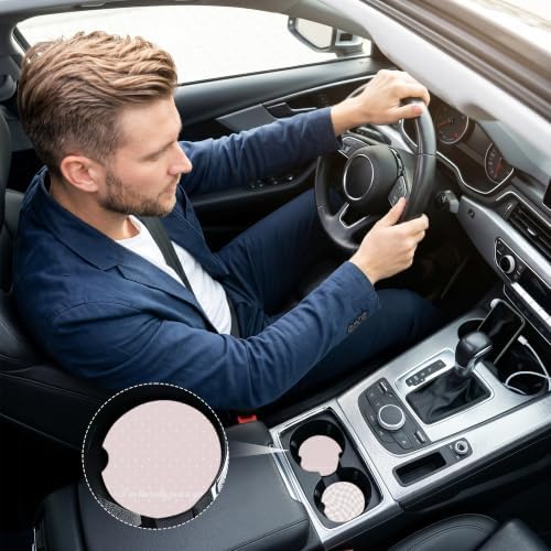 Pink Coquette Car Coasters for Cup Holders, Absorbent Car Coaster for Women - Image 7