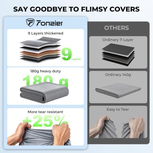 Fonzier Extra Thick 9 Layers Travel Trailer RV Cover Fits 26.1-28.6FT - Image 2