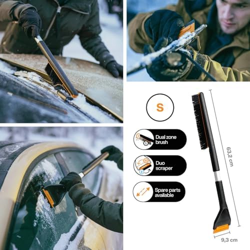 Fiskars Plus Car Snow Brush and Ice Scraper Short 63cm - Image 2