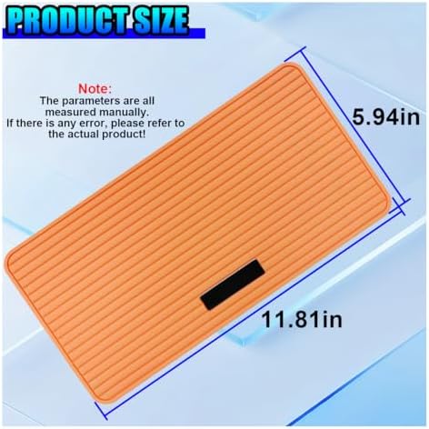 Craedli Car Dashboard Anti-Slip Mat, 11.81"×5.94" Waterproof PVC Phone Gripping - Image 2