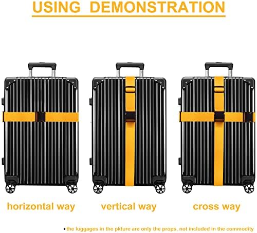 Chelmon Luggage Straps for Suitcases TSA Approved Travel Essentials 4 Pack - Image 5