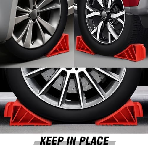 DNA MOTORING 2pcs Wheel Chocks Tire Chocks, Trailer Wheel Chocks RV Wheel Chocks - Image 5