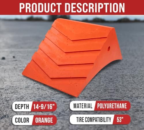 Mytee Products 4 Pack Polyurethane Large Wheel Chock W/Mounting Holes - Image 3