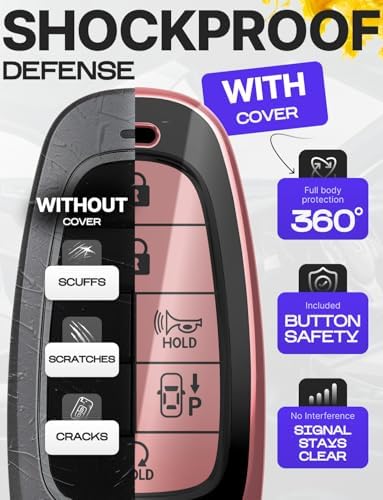 Lucrum Compatible with Hyundai Key Fob Cover & Keychain - Image 4