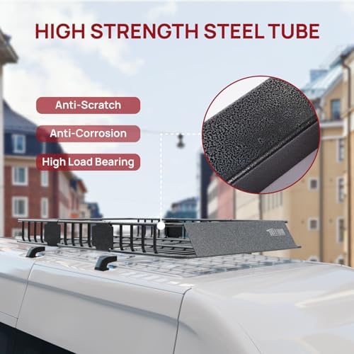 Bonnlo 250lbs Extendable Rooftop Cargo Carrier, 64 * 39 * 6inch Universal Roof - Image 5