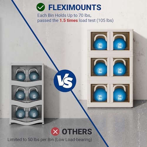 FLEXIMOUNTS 152 QT Stackable Plastic Storage Bins - Image 3