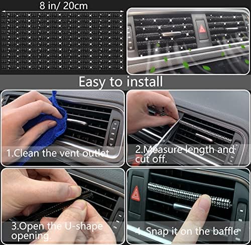 NBTEPEM 27 PCs Black Bling Car Accessories Set - Image 6