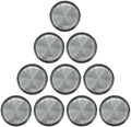 10 Pack White Self Adhesive Round Reflectors, E9 Approval by YinaolanAutomotiveParts
