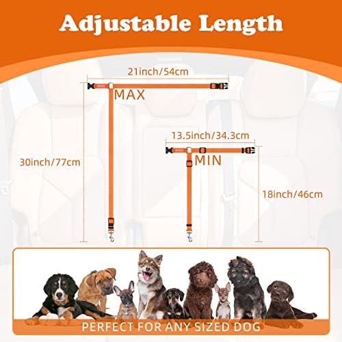 BWOGUE Dog Seat Belt for Car, Headrest Restraint Lead, Non-Elastic - Image 4