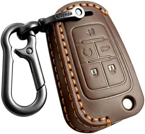 for Chevrolet Leather Key Fob Cover, Leather Protective Key Case, Compatible by Yonmcfn
