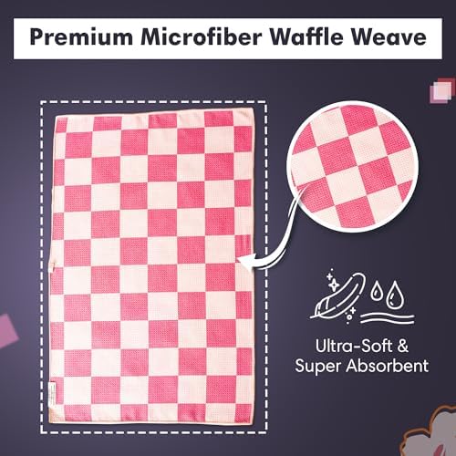 crae. Reversible Microfiber Hand Towel, Check Your Blossoms - Image 6
