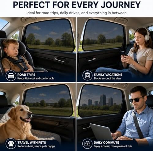Car Window Shades for 2021-2025 Subaru Outback Rear Window Mesh Sun Shade - Image 6