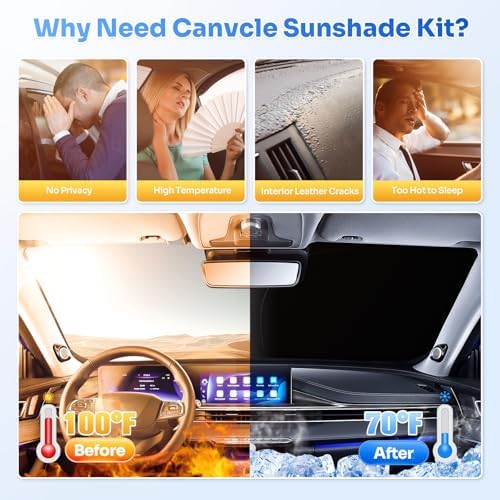 Canvcle Window Shades for 2018-2025 2026 Honda Odyssey Accessories Windshield - Image 3